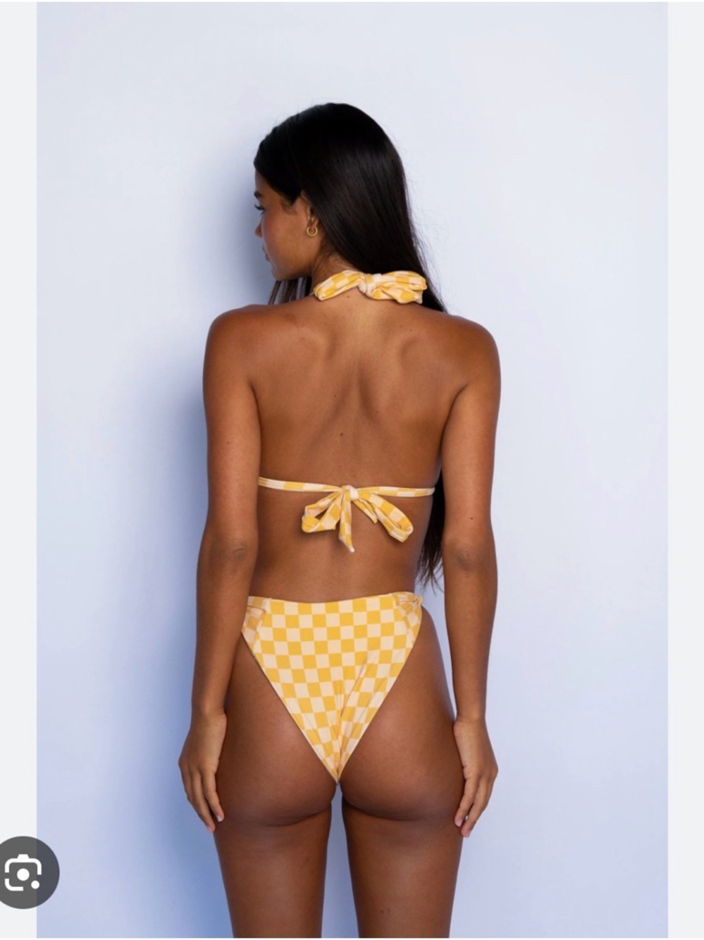 NWT Skatie Salty Bikini Bottom in Yellow Speedway Sz M - Picture 2 of 7
